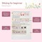 Embroidery Kit, 4 Sets Embroidery Kit for Beginners with Stamped Flower Pattern, Cross Stitch Starter Kits for Adults Hand Craft Lover with Embroidery Hoop, Instructions and Threads